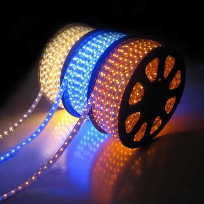 110V 220V High Power SMD 5050 Flexible LED Flat Strip Rope Light Waterproof 100M Reel