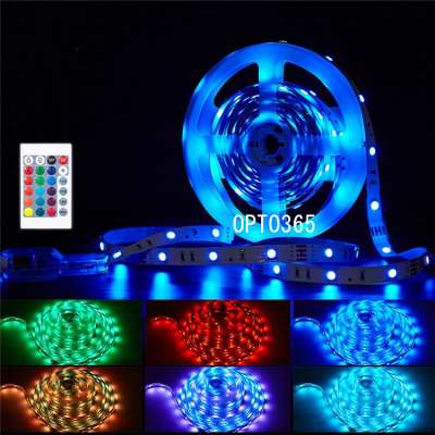 LED Strip Lights 16.4ft One Step Connection 5050 RGB LED Strip Kit, Home Kitchen Christmas Indoor Decoration